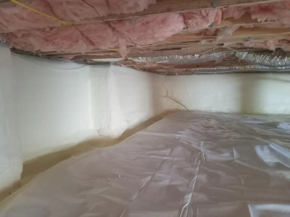 Crawl space encapsulation with closed-cell spray foam for Roof Leak Repair in Biloxi